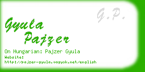 gyula pajzer business card